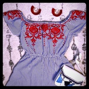 Off the shoulder mini dress